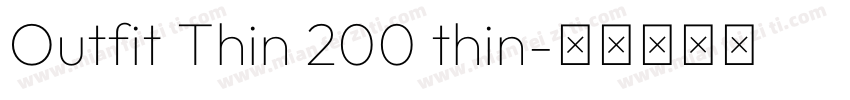 Outfit Thin 200 thin字体转换